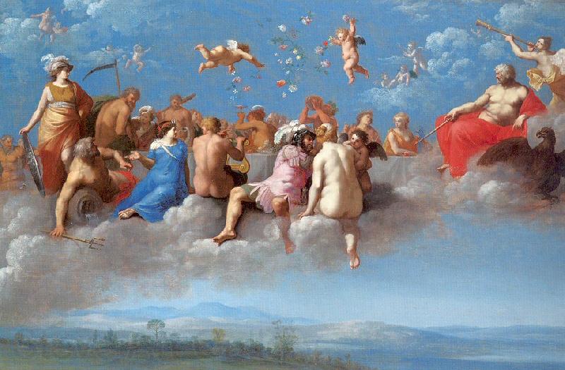 POELENBURGH, Cornelis van The Feast of the Gods Spain oil painting art